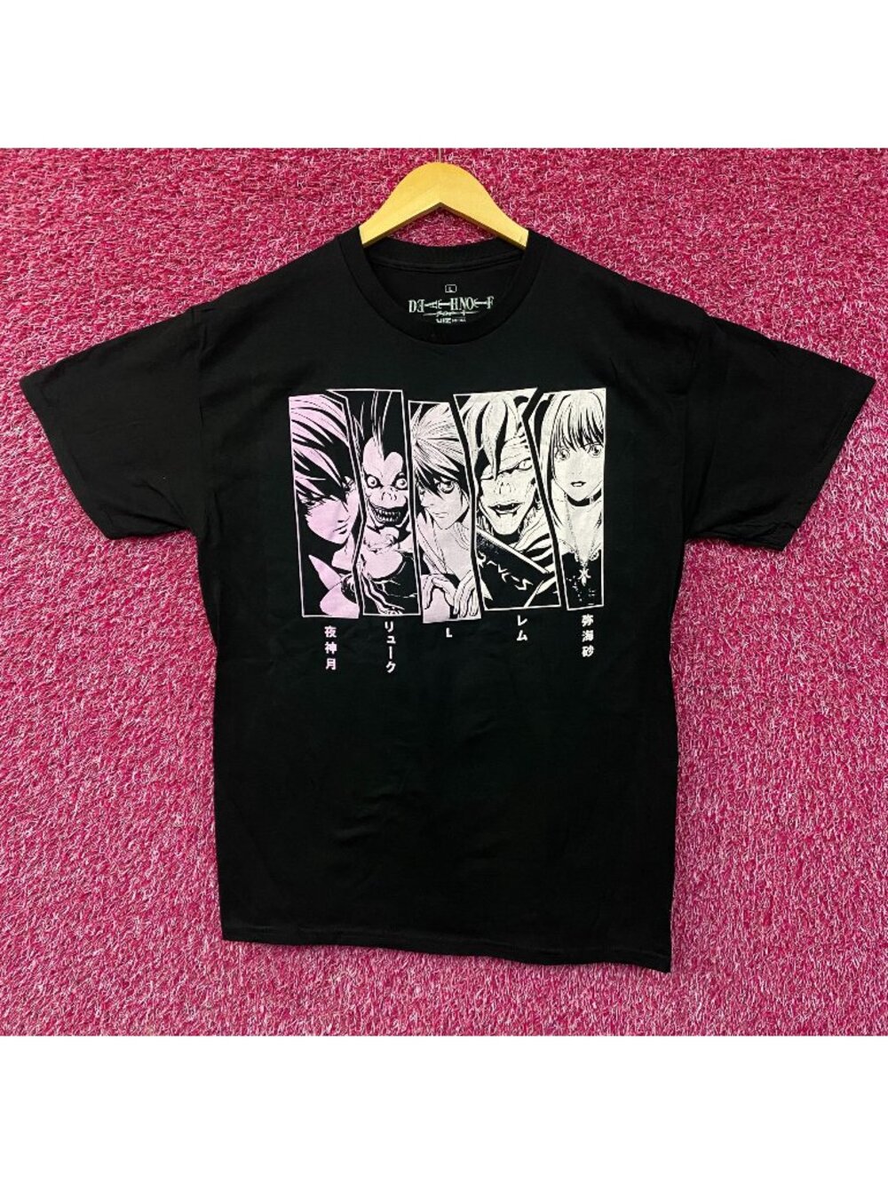 Death Note Iconic Character Panel Anime T-Shirt Large